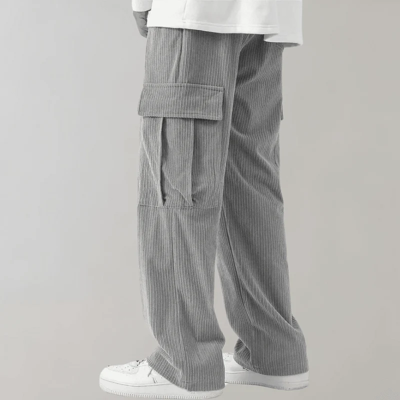 Herren Cord Cargo Hose weit mit Kordelzug