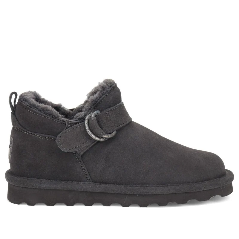 Soft Buckle-Detailed Ankle Boots - EDNB40030 / 326 895 - Grey