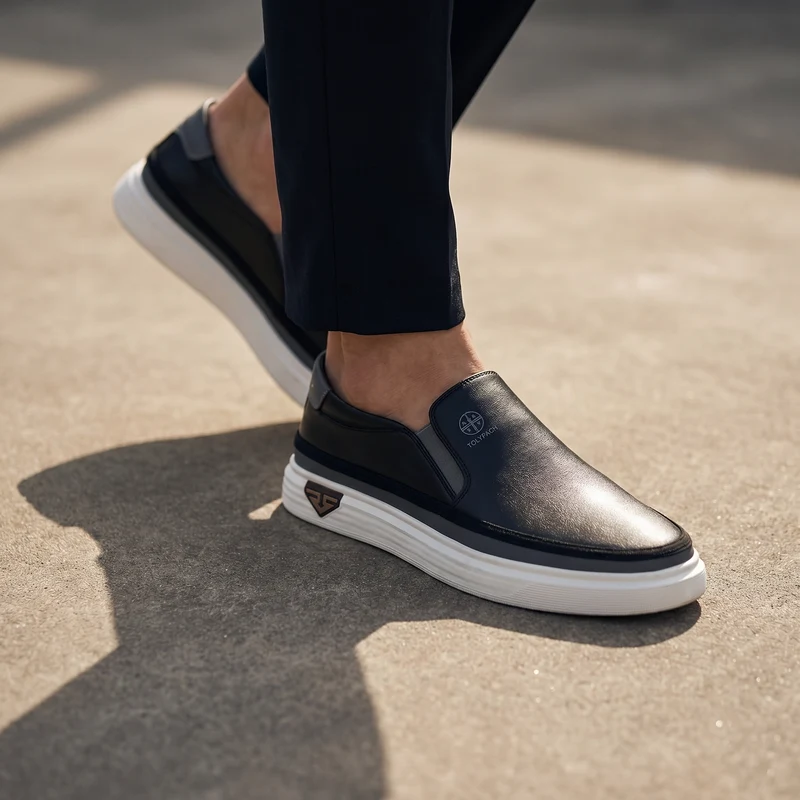 Aveldo | Herren-Leder-Slip-On-Sneaker mit elegantem Komfort