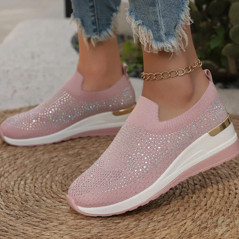 Genovefa | Glitzernde Damen-Sneaker zum Hineinschlüpfen