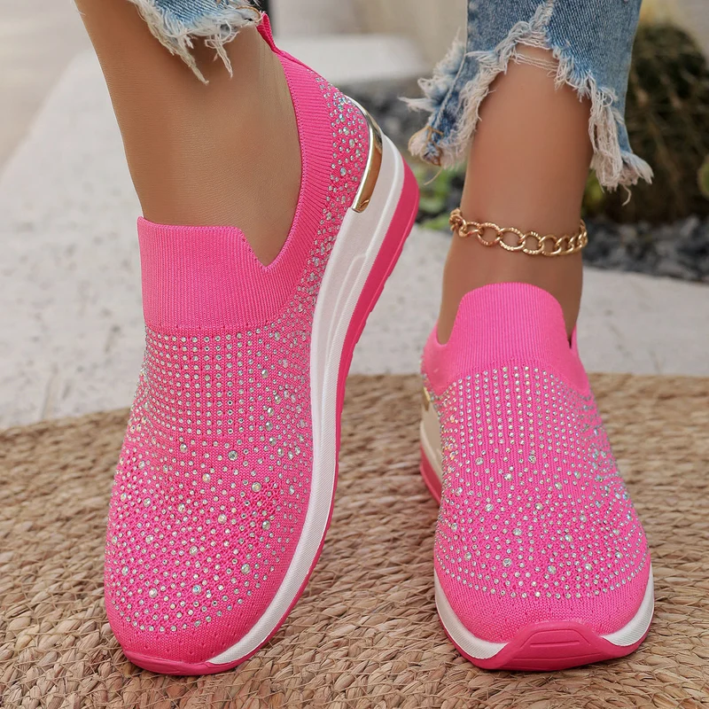 Genovefa | Glitzernde Damen-Sneaker zum Hineinschlüpfen