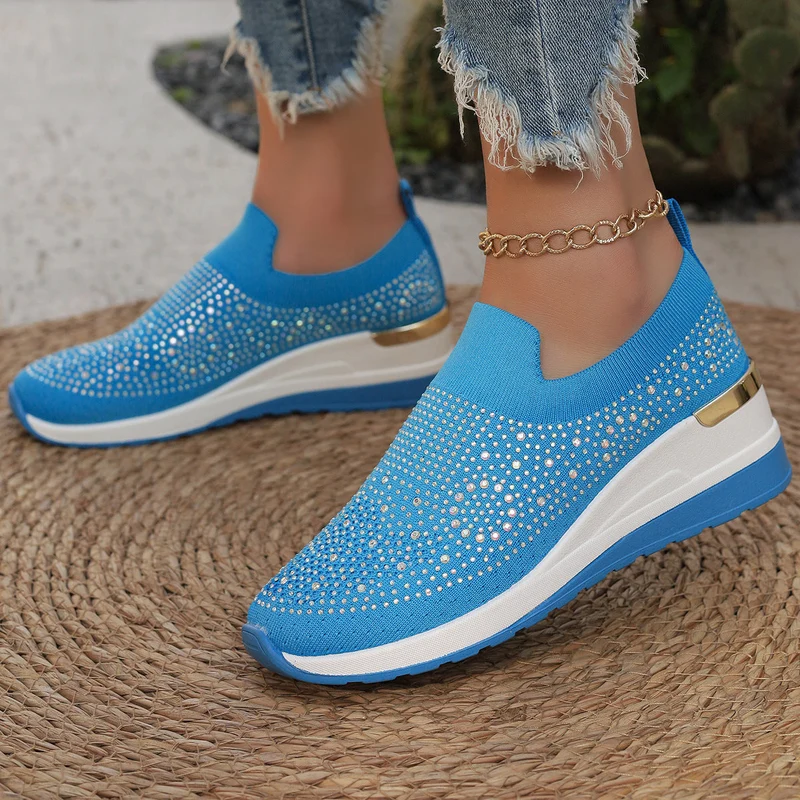 Genovefa | Glitzernde Damen-Sneaker zum Hineinschlüpfen