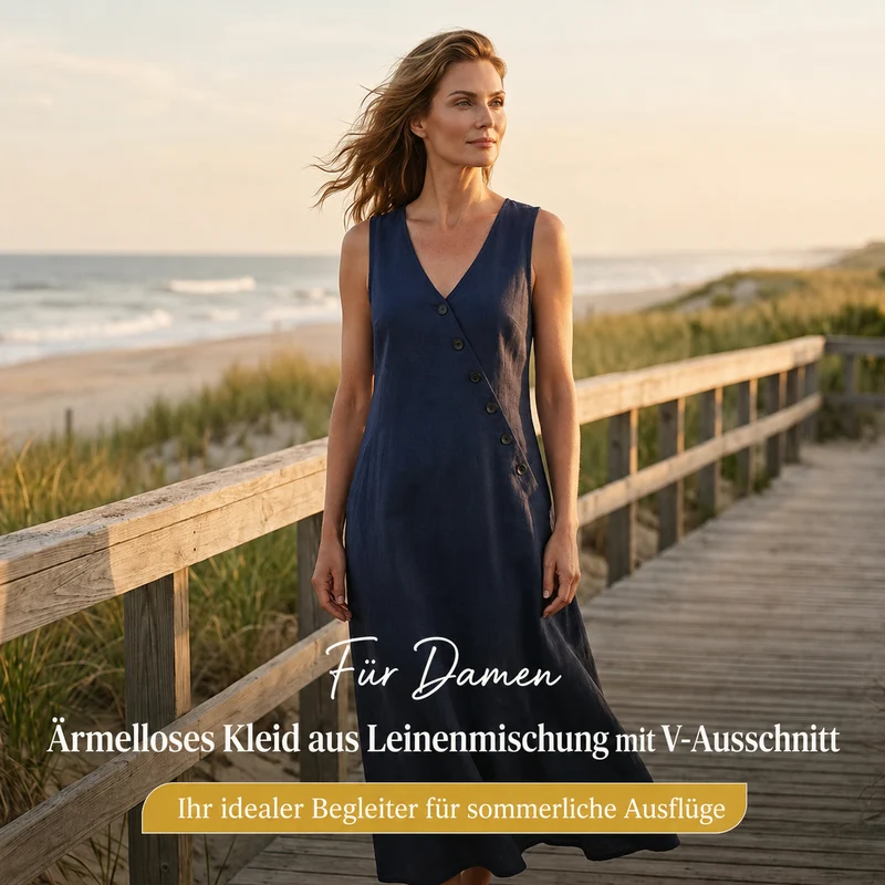 Adelinda | Ärmelloses Kleid mit fließender Silhouette