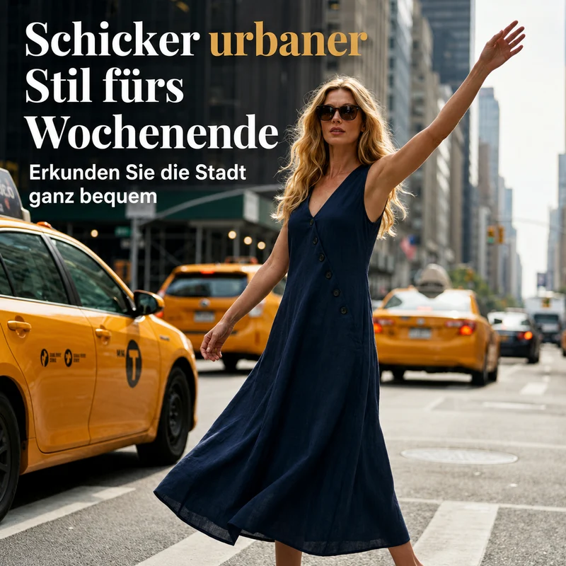 Adelinda | Ärmelloses Kleid mit fließender Silhouette