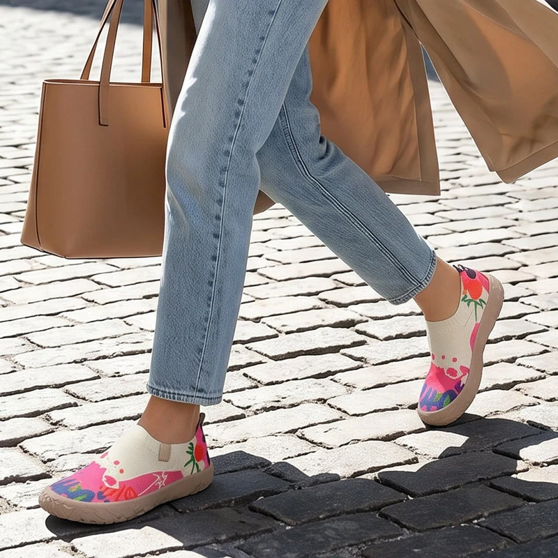 Eveelin | Bequeme Slip-On-Schuhe mit kunstvollem Print