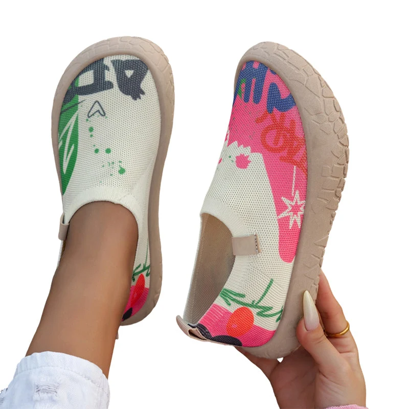 Eveelin | Bequeme Slip-On-Schuhe mit kunstvollem Print
