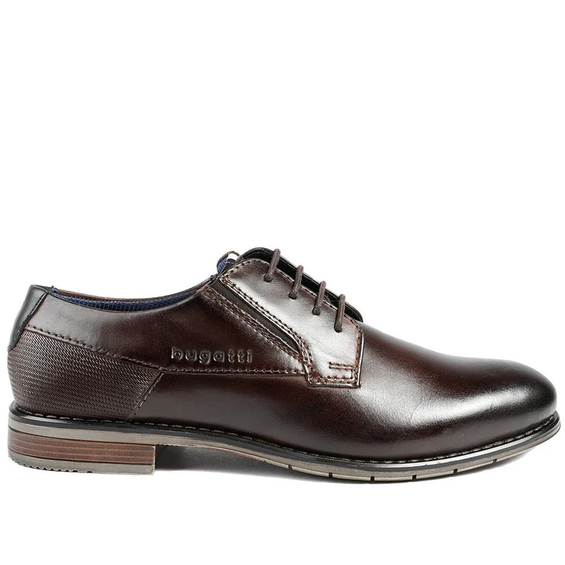 Leather Lace Up Dress Shoe - BUG43510 / 328 752 - Dark Brown