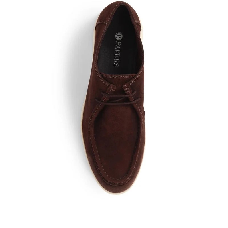 Lace-Up Leather Loafers - JFOOT39009 / 325 150 - Brown