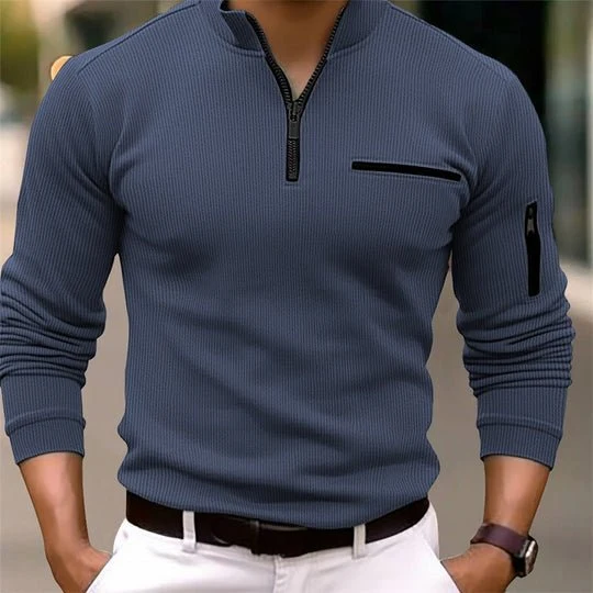 Pullover Herren Mit Stehkragen Slim Fit