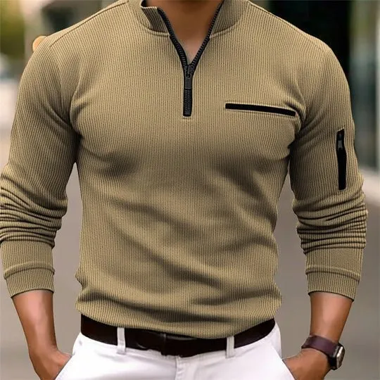 Pullover Herren Mit Stehkragen Slim Fit