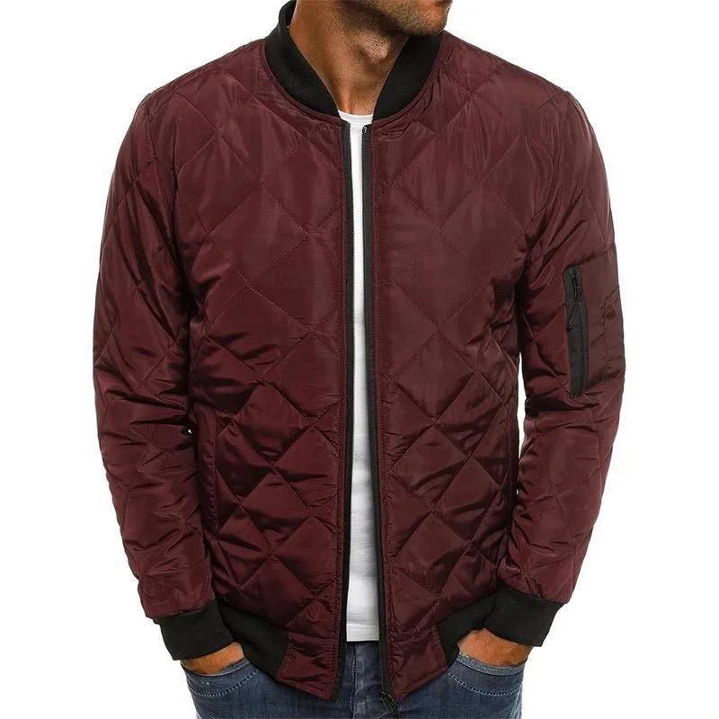 Steppjacke Herren Bomber mit Reißverschluss