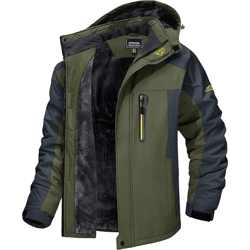 Winterjacke Herren Outdoor mit Fleecefutter