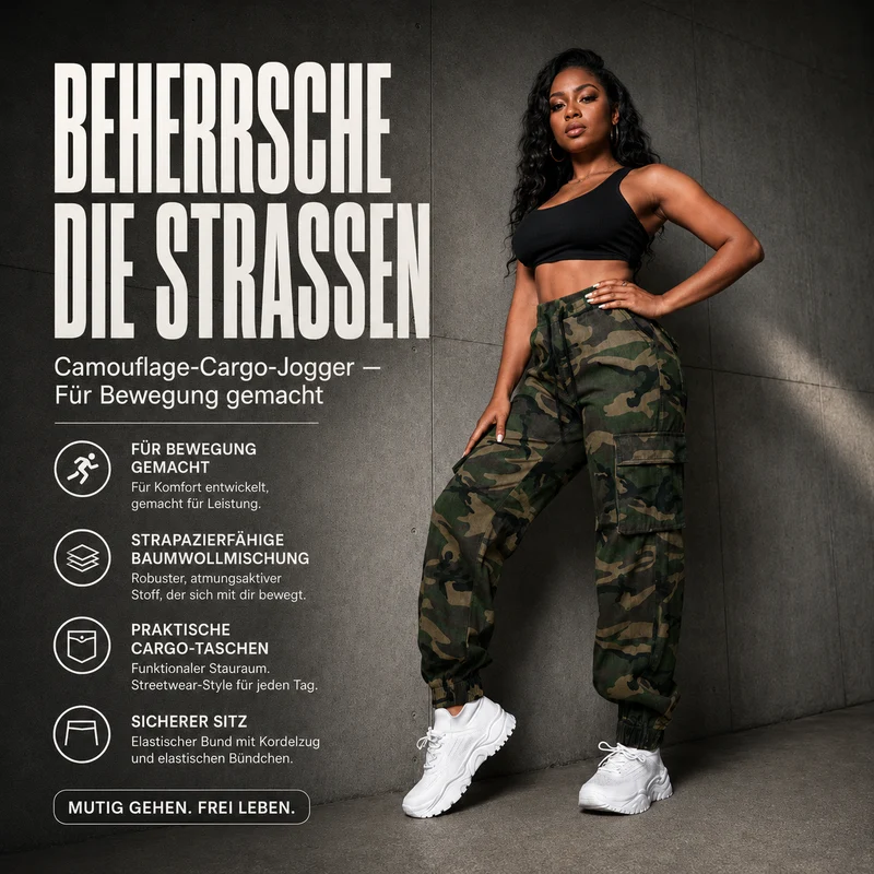 Bonifaza | Bequeme Streetstyle-Hose mit Cargo-Taschen