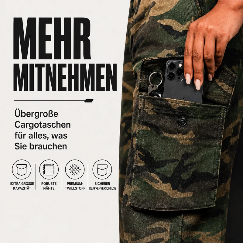 Bonifaza | Bequeme Streetstyle-Hose mit Cargo-Taschen