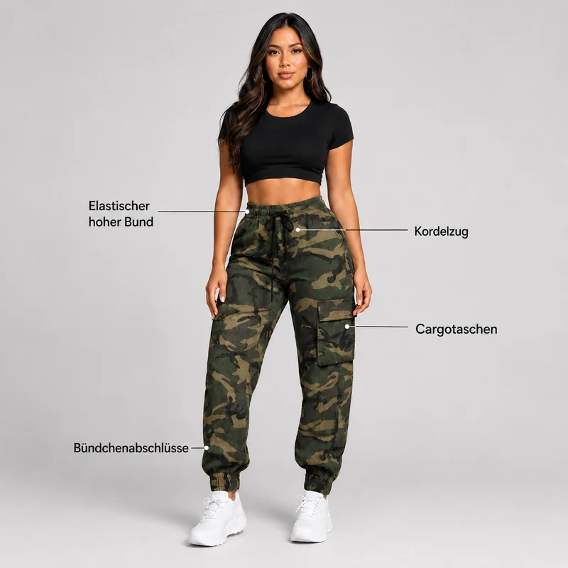 Bonifaza | Bequeme Streetstyle-Hose mit Cargo-Taschen