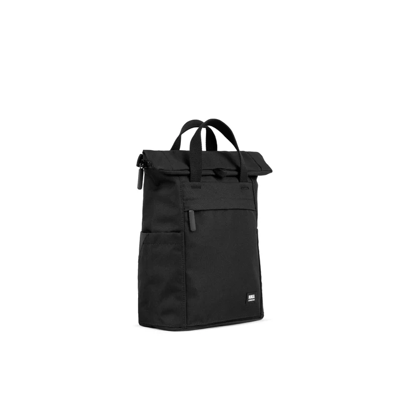 ROKA All Black Finchley Eine mittelgroße Tasche aus recyceltem Canvas in Ash-Optik
