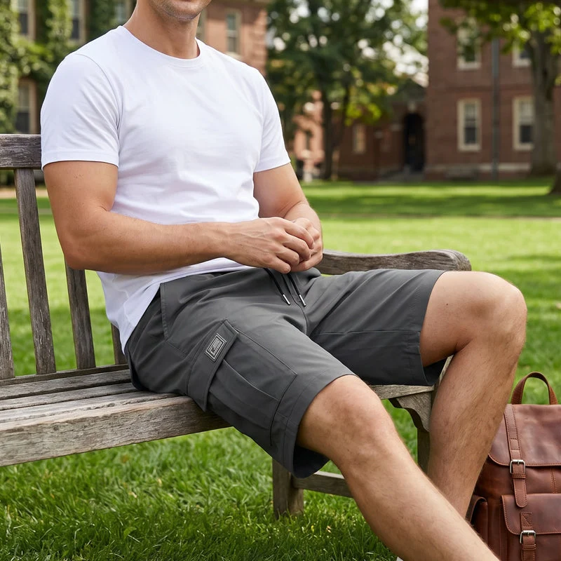 Arthur | Kniekurze Cargo-Shorts mit elastischem Bund