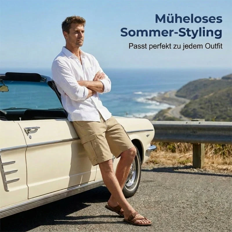 Arthur | Kniekurze Cargo-Shorts mit elastischem Bund