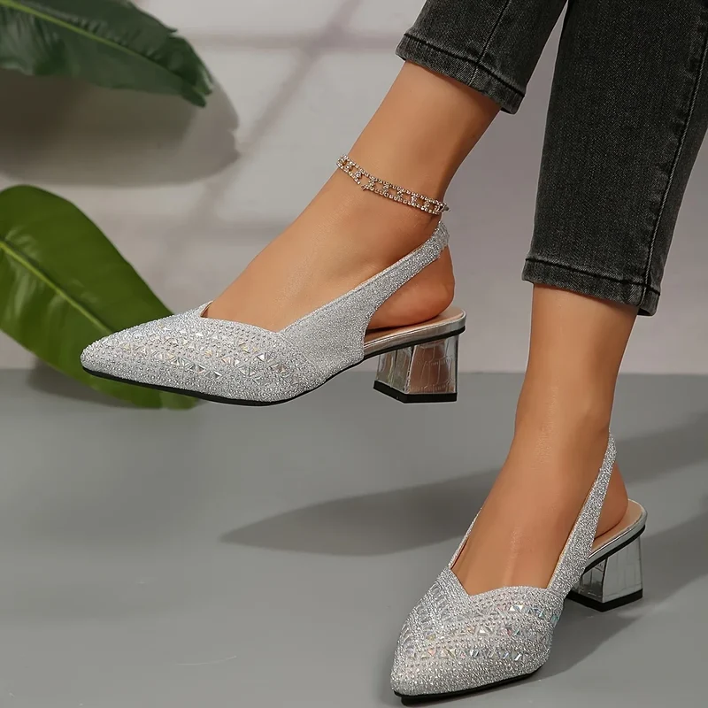 Zulissa | Funkelnde Slingback-Absätze mit Strass
