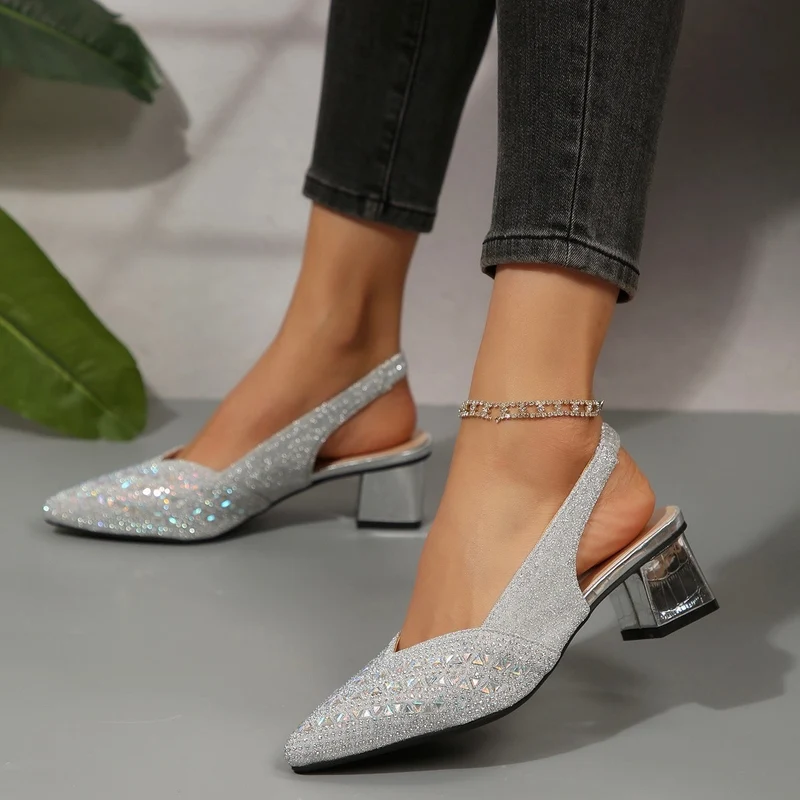 Zulissa | Funkelnde Slingback-Absätze mit Strass