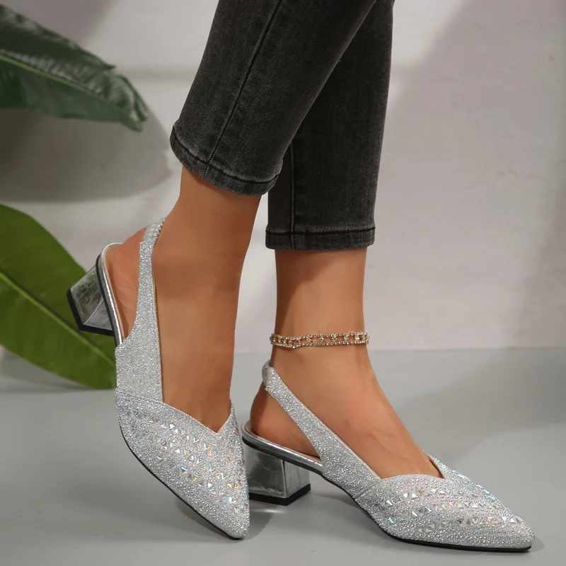 Zulissa | Funkelnde Slingback-Absätze mit Strass
