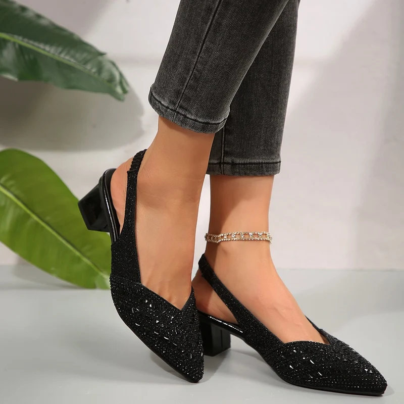 Zulissa | Funkelnde Slingback-Absätze mit Strass