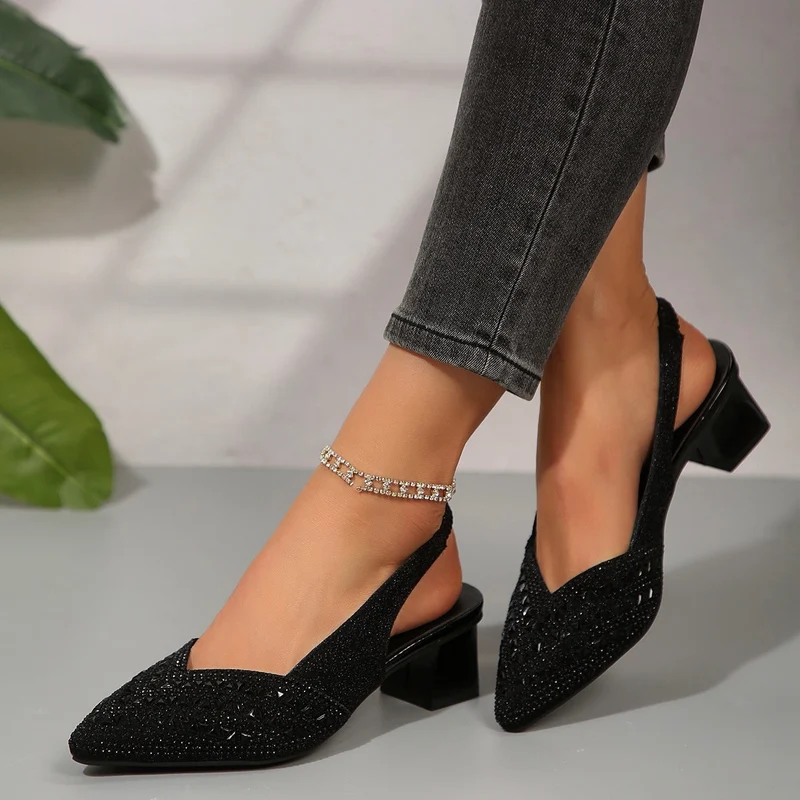 Zulissa | Funkelnde Slingback-Absätze mit Strass