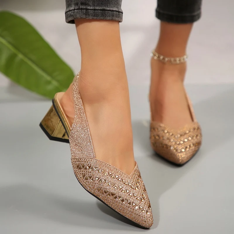 Zulissa | Funkelnde Slingback-Absätze mit Strass