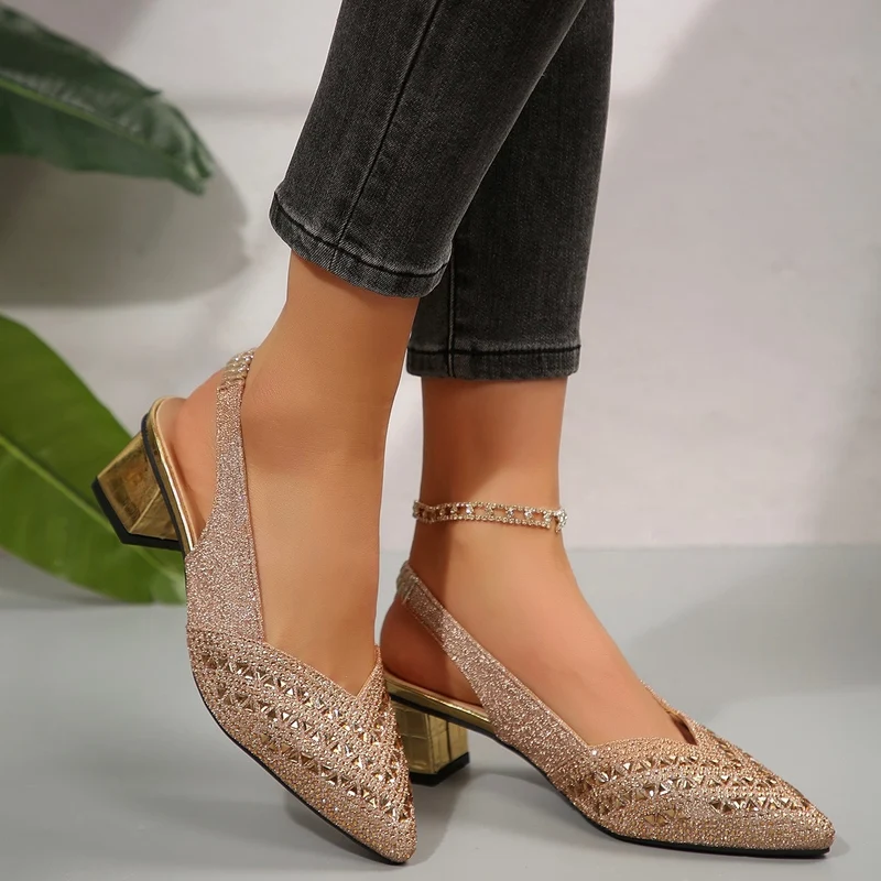 Zulissa | Funkelnde Slingback-Absätze mit Strass