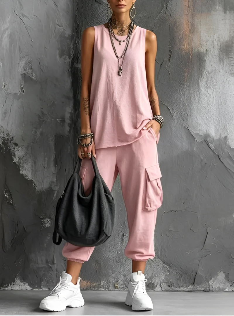 Toledda | Lässiges Zweiteiler-Outfit mit praktischen Cargotaschen