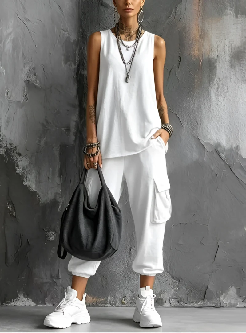 Toledda | Lässiges Zweiteiler-Outfit mit praktischen Cargotaschen