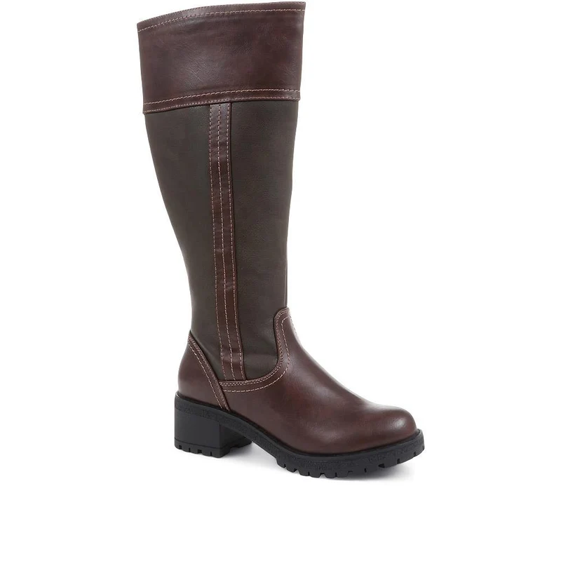 Leather Mid-calf Boots - WBINS36132 / 323 116