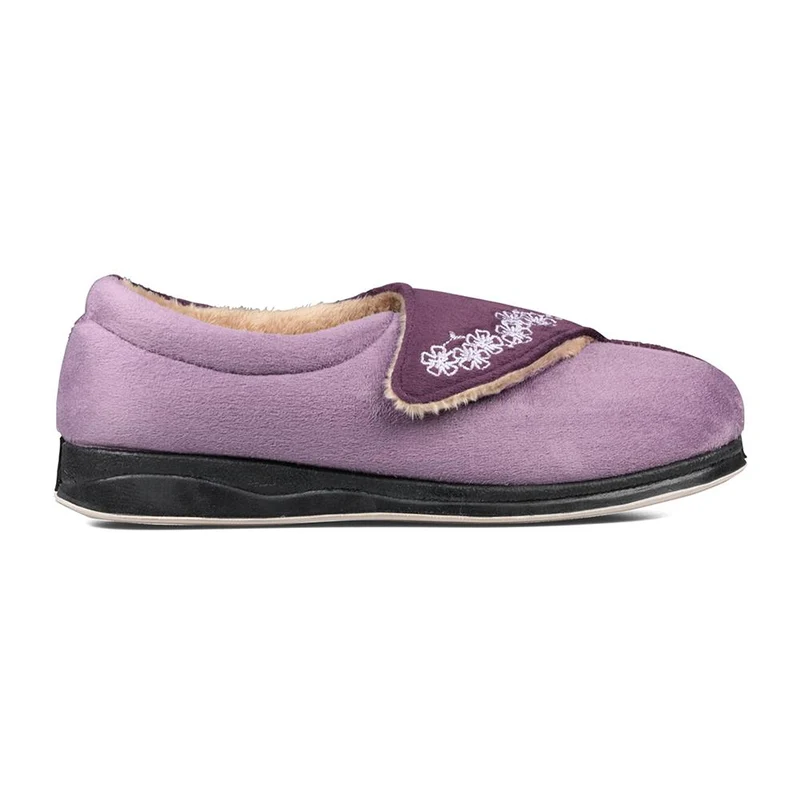Padders Ladies Slippers 2E Fit Vulcanised - HUG