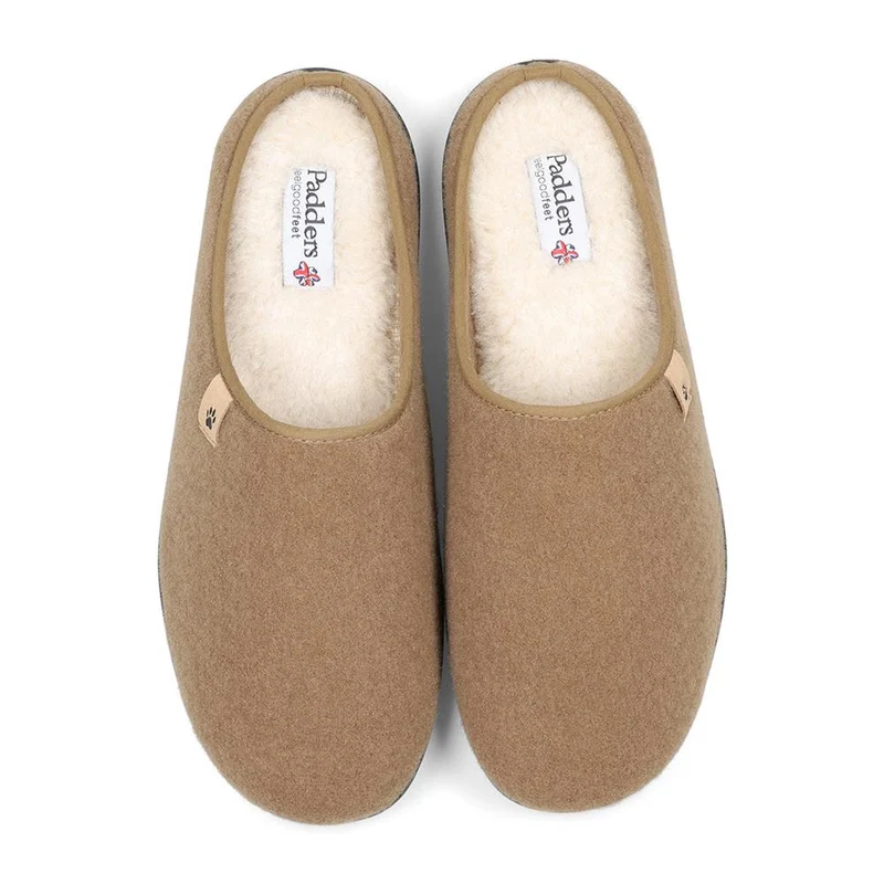 Padders Mens Slippers G Fit - FELIX - Felix / null - Camel Felt