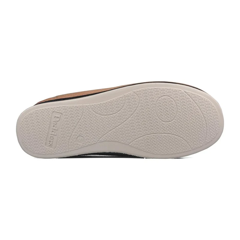 Padders Ladies Slippers 2E Fit Vulcanised - CARMEN - Carmen / null - TAUPE /CAMEL