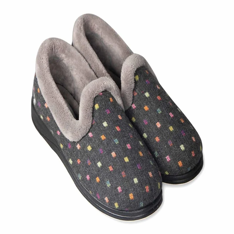 Padders Ladies Slippers 2E Fit Vulcanised - REPOSE