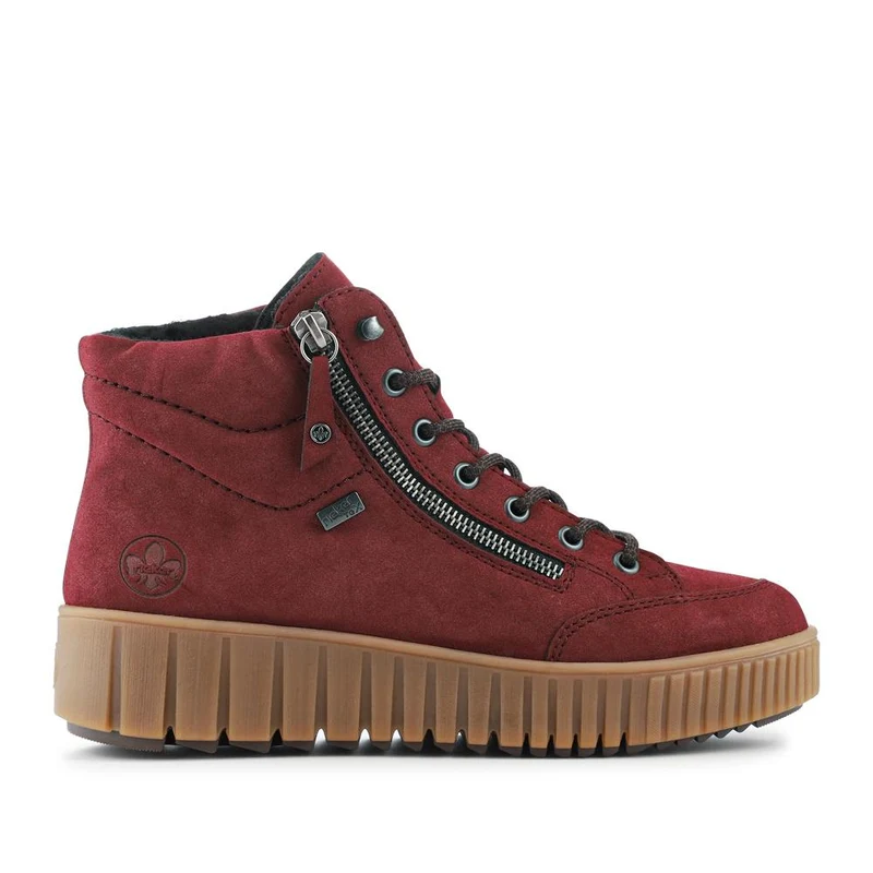 Rieker Chunky Zip Up Hi Tops - RKR42554 / 328 207 - Burgundy
