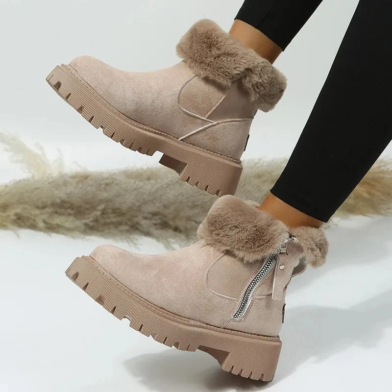 Winterstiefel Damen mit Fellkragen