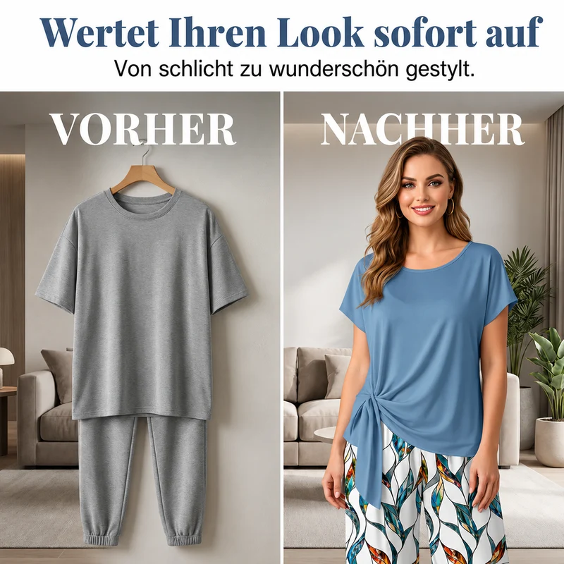 Sianna | Lässiges Damen-Set mit gemusterter Hose