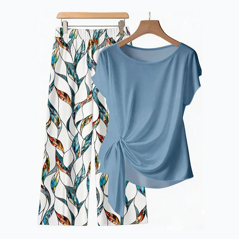 Sianna | Lässiges Damen-Set mit gemusterter Hose