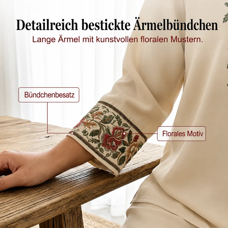 Chenna | Elegantes Kleidungsset mit kunstvoller Stickerei