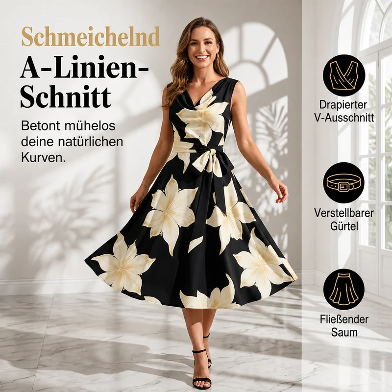 Lavicia | Atmungsaktives Kleid mit betonter Taille