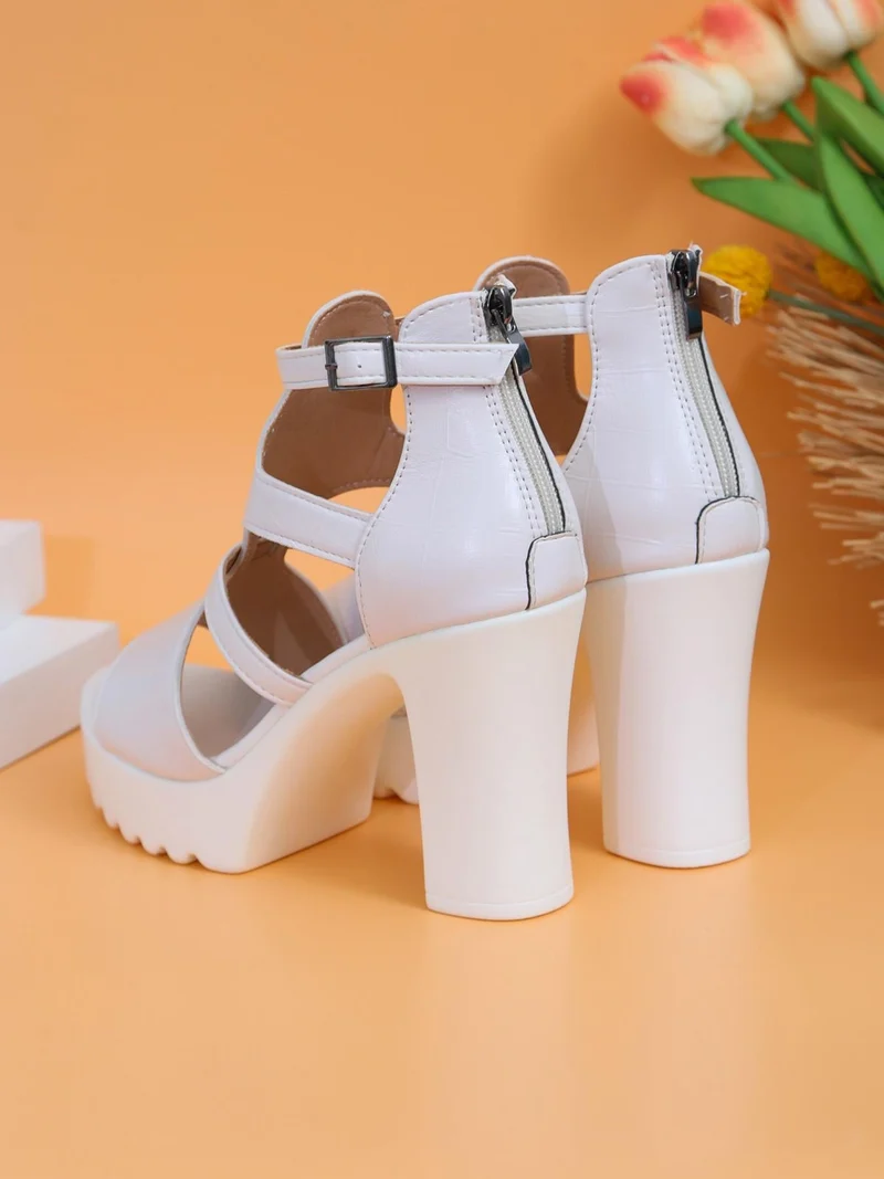 Sorvia | Elegante Blockabsatz-Sandaletten mit Profilsohle