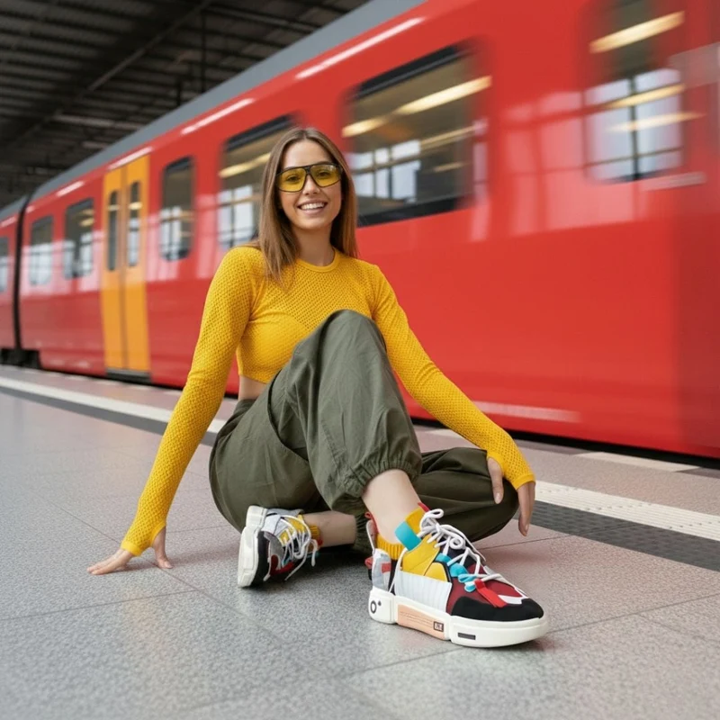 Jeevy | Moderne Chunky-Sneaker im Colorblock-Look