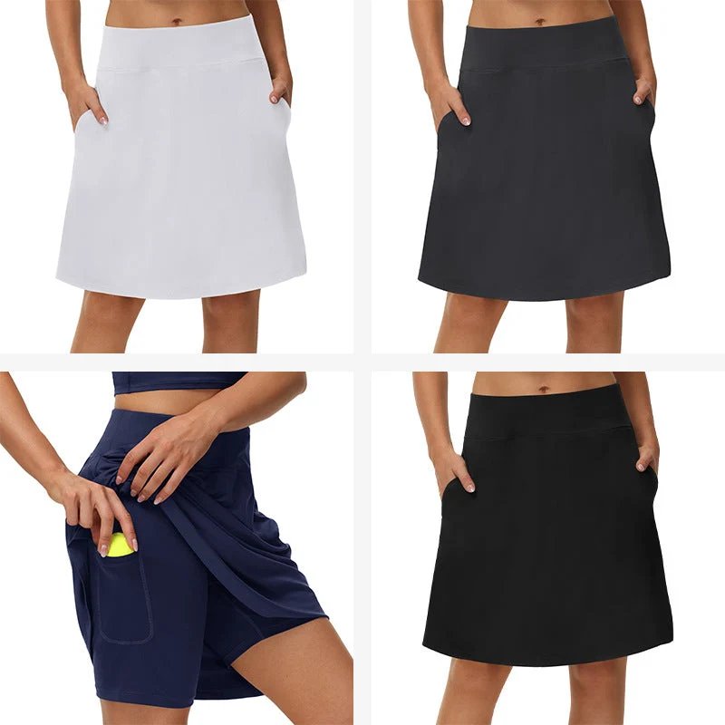 Yvonney | Knielanger Sportrock mit integrierter Innenhose