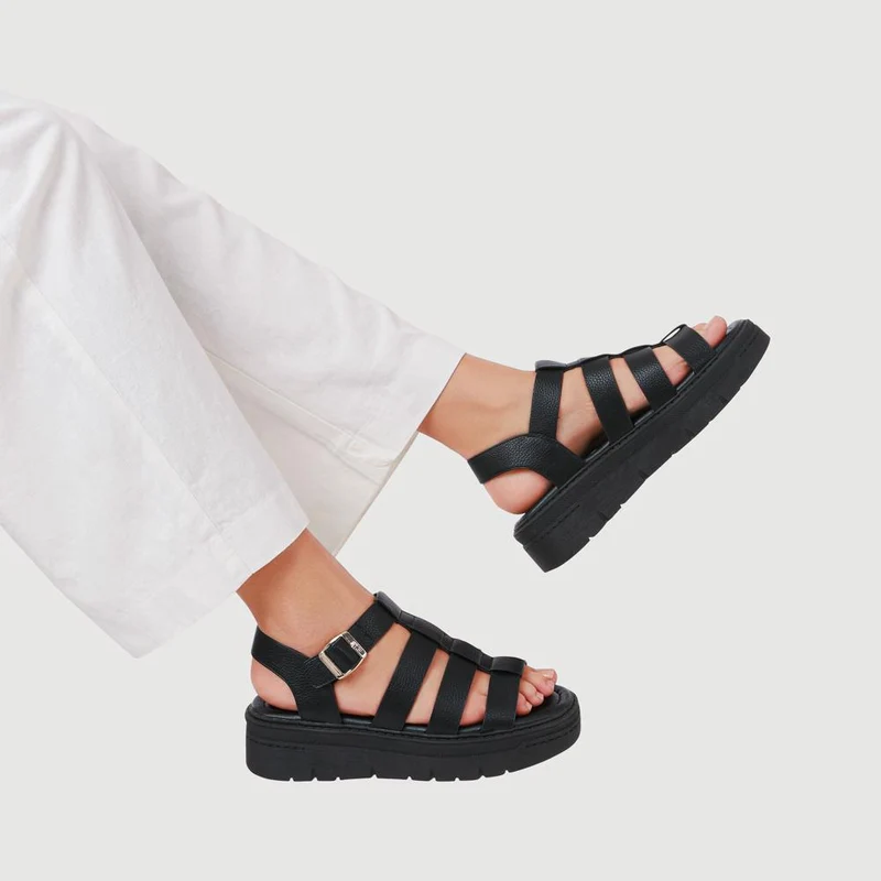 Chunky Buckle-Fasten Sandals - BELWOIL41053 / 327 122 - Black