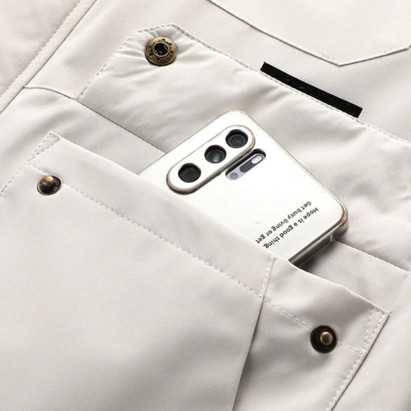 Winterjacke Herren mit Kapuze und Taschen