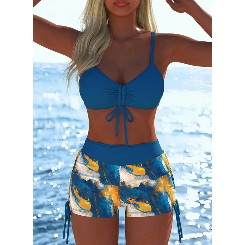 Emelita | Auffälliges Beachwear-Set mit kurzem Hosenstil