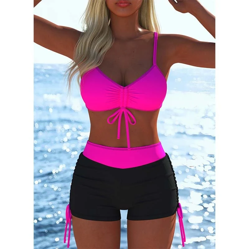 Emelita | Auffälliges Beachwear-Set mit kurzem Hosenstil