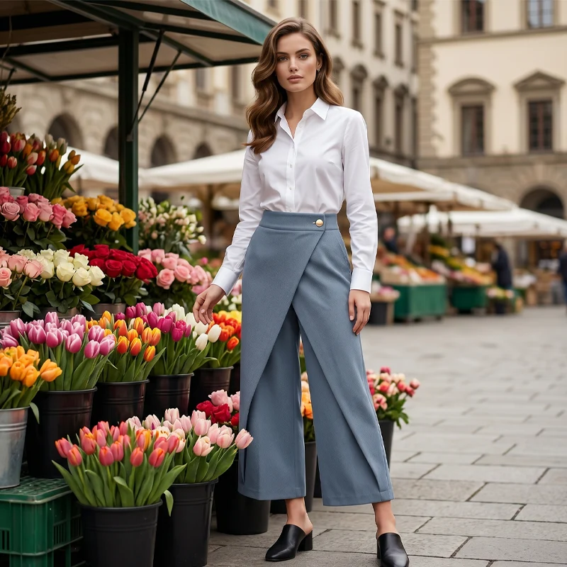 Lanneda | Hochtaillierte Culotte mit eleganter Überlage